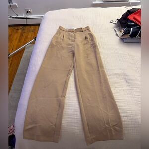Aritzia Wilfred Beige and Cream Trousers